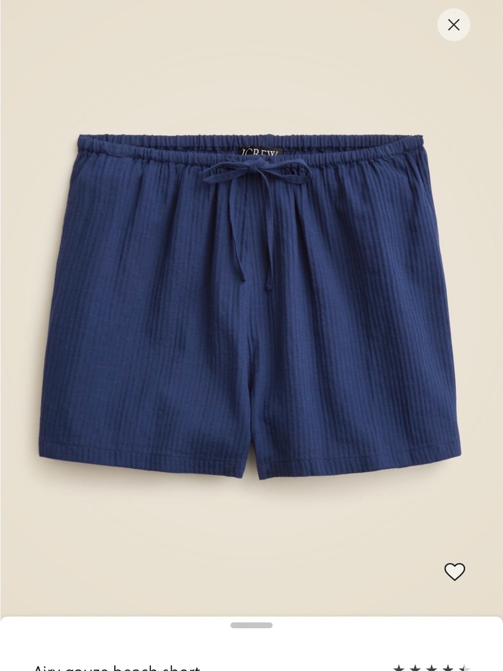 J. Crew Airy gauze beach Shorts